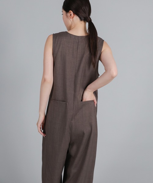 select MOCA Et（セレクトモカエト）の「【Et】Button-Up Salopette（サロペット/オーバーオール・レディース・ブラウン/ブラック・FREE）」の8枚目の写真