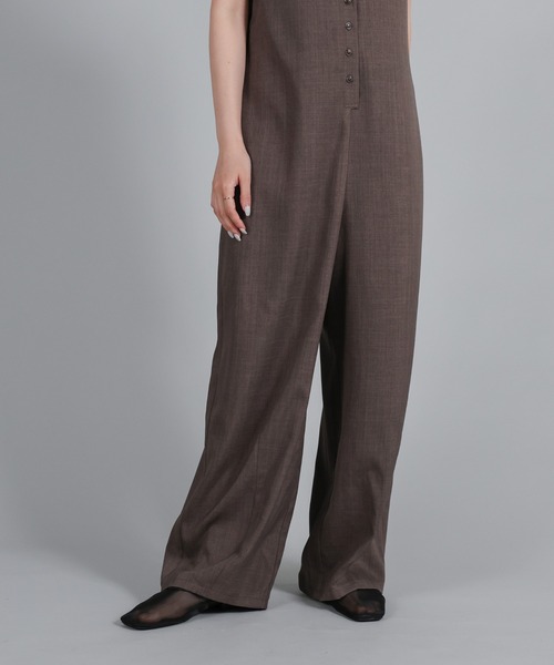 select MOCA Et（セレクトモカエト）の「【Et】Button-Up Salopette（サロペット/オーバーオール・レディース・ブラウン/ブラック・FREE）」の9枚目の写真