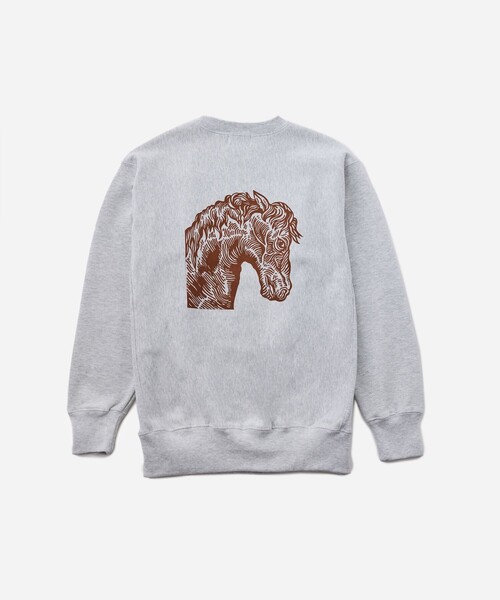 Saturdays NYC(サタデーズ ニューヨークシティ )の「NUTS ART WORKS × Saturdays NYC Sweatshirt(スウェット・メンズ・グレー/ブラック/ブルー・XL/M)」の1枚目の写真
