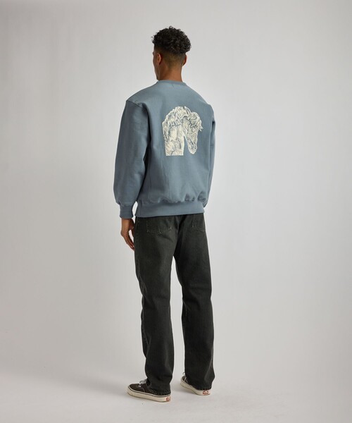 Saturdays NYC(サタデーズ ニューヨークシティ )の「NUTS ART WORKS × Saturdays NYC Sweatshirt(スウェット・メンズ・グレー/ブラック/ブルー・XL/M)」の8枚目の写真
