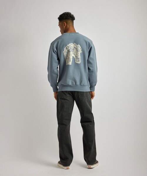 Saturdays NYC(サタデーズ ニューヨークシティ )の「NUTS ART WORKS × Saturdays NYC Sweatshirt(スウェット・メンズ・グレー/ブラック/ブルー・XL/M)」の11枚目の写真