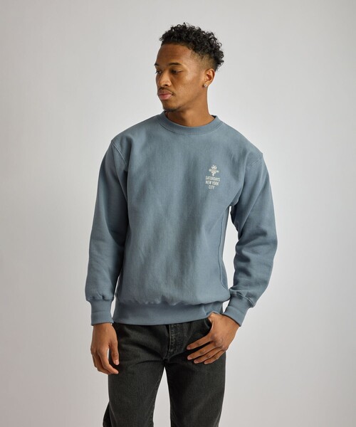 Saturdays NYC(サタデーズ ニューヨークシティ )の「NUTS ART WORKS × Saturdays NYC Sweatshirt(スウェット・メンズ・グレー/ブラック/ブルー・XL/M)」の4枚目の写真