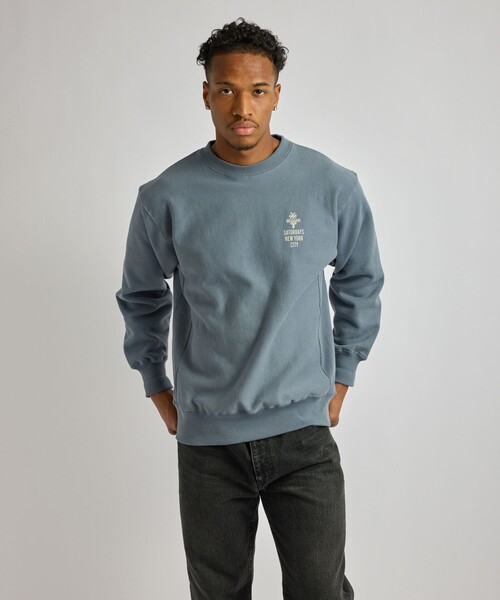 Saturdays NYC(サタデーズ ニューヨークシティ )の「NUTS ART WORKS × Saturdays NYC Sweatshirt(スウェット・メンズ・グレー/ブラック/ブルー・XL/M)」の5枚目の写真