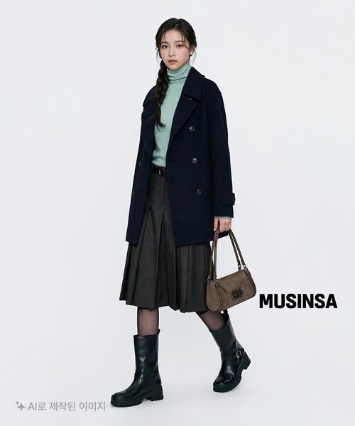 MAC MOC(マックモック)の「モンク3カラー カジュアルワイドシェイプミドルブーツ5cm(ブーツ・レディース・ブラック/ベージュ/ブラウン・23cm/23.5cm/24cm/24.5cm/25cm/22.5cm)」の17枚目の写真