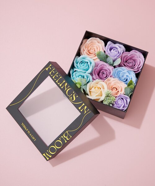 BIRTHDAY BAR（バースデイバー）の「Flower Box　ソープフラワーボックス（石鹸/ボディソープ・レディース・パープル/ピンク・0）」の6枚目の写真
