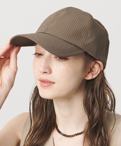 UNITED ARROWS（ユナイテッドアローズ）の「ギンガムチェック キャップ UV（キャップ・レディース・ネイビー/ブラウン系/ブラック・FREE）」の8枚目の写真