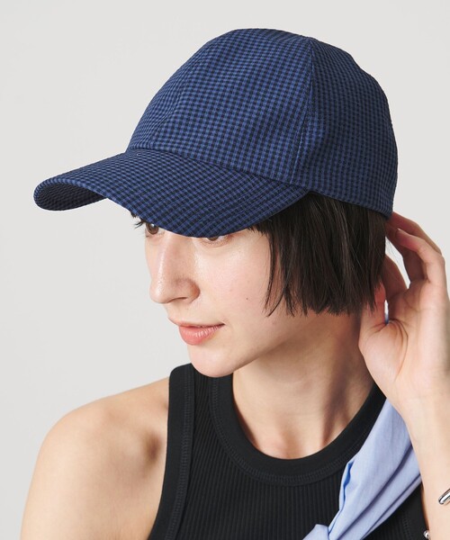 UNITED ARROWS（ユナイテッドアローズ）の「ギンガムチェック キャップ UV（キャップ・レディース・ネイビー/ブラウン系/ブラック・FREE）」の11枚目の写真
