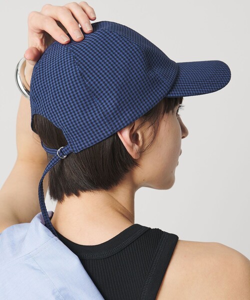 UNITED ARROWS（ユナイテッドアローズ）の「ギンガムチェック キャップ UV（キャップ・レディース・ネイビー/ブラウン系/ブラック・FREE）」の12枚目の写真