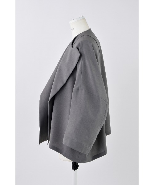 ENFOLD（エンフォルド）の「DRAPE JACKET（テーラードジャケット・レディース・チャコールグレー・38/36）」の2枚目の写真