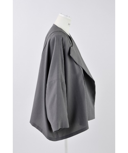 ENFOLD（エンフォルド）の「DRAPE JACKET（テーラードジャケット・レディース・チャコールグレー・38/36）」の4枚目の写真