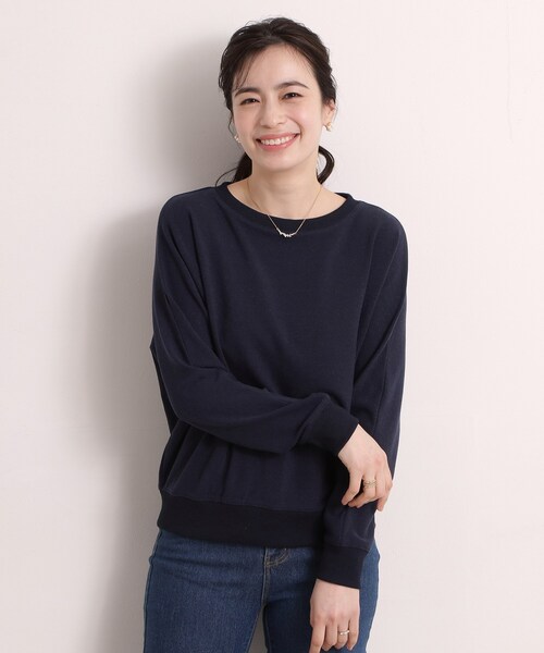 ITS'DEMO（イッツデモ）の「【手洗い可】ラメポンチドルマンプルオーバー（Tシャツ/カットソー・レディース・ネイビー/サックスブルー/オフホワイト/ライトベージュ/ネイビー系・00）」の3枚目の写真