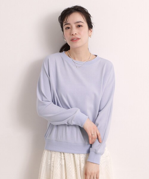 ITS'DEMO（イッツデモ）の「【手洗い可】ラメポンチドルマンプルオーバー（Tシャツ/カットソー・レディース・ネイビー/サックスブルー/オフホワイト/ライトベージュ/ネイビー系・00）」の4枚目の写真