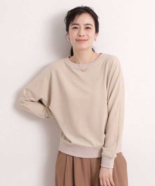 ITS'DEMO（イッツデモ）の「【手洗い可】ラメポンチドルマンプルオーバー（Tシャツ/カットソー・レディース・ネイビー/サックスブルー/オフホワイト/ライトベージュ/ネイビー系・00）」の2枚目の写真