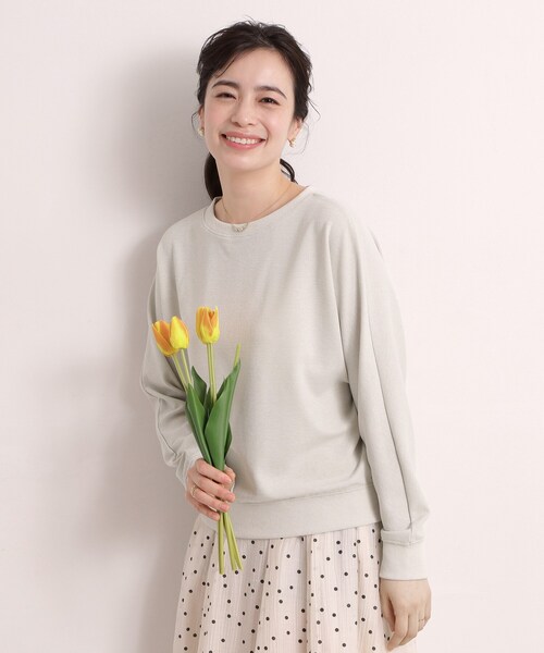 ITS'DEMO（イッツデモ）の「【手洗い可】ラメポンチドルマンプルオーバー（Tシャツ/カットソー・レディース・ネイビー/サックスブルー/オフホワイト/ライトベージュ/ネイビー系・00）」の7枚目の写真