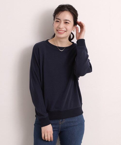 ITS'DEMO（イッツデモ）の「【手洗い可】ラメポンチドルマンプルオーバー（Tシャツ/カットソー・レディース・ネイビー/サックスブルー/オフホワイト/ライトベージュ/ネイビー系・00）」の16枚目の写真