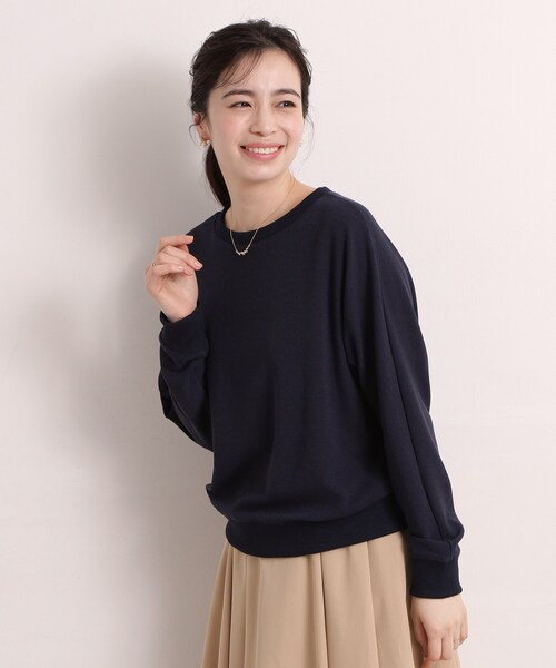 ITS'DEMO（イッツデモ）の「【手洗い可】ラメポンチドルマンプルオーバー（Tシャツ/カットソー・レディース・ネイビー/サックスブルー/オフホワイト/ライトベージュ/ネイビー系・00）」の20枚目の写真