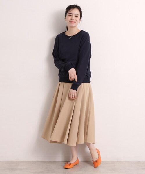 ITS'DEMO（イッツデモ）の「【手洗い可】ラメポンチドルマンプルオーバー（Tシャツ/カットソー・レディース・ネイビー/サックスブルー/オフホワイト/ライトベージュ/ネイビー系・00）」の21枚目の写真