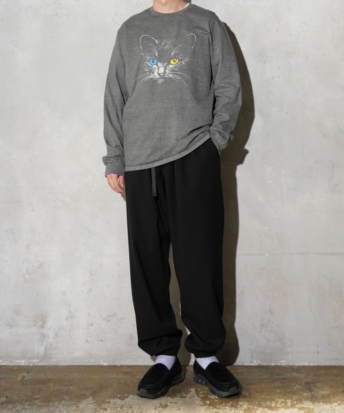 JERZEES（ジャージーズ）の「JERZEES / ジャージーズ "ODD-EYED CAT" LS TEE オッドアイ キャット ロングスリーブTシャツ（Tシャツ/カットソー・メンズ・ブラック系その他/ブラック・X-LARGE/LARGE/MEDIUM）」の8枚目の写真
