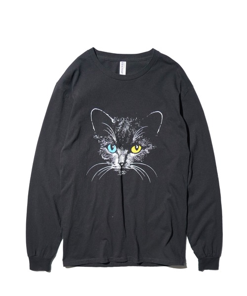 JERZEES（ジャージーズ）の「JERZEES / ジャージーズ "ODD-EYED CAT" LS TEE オッドアイ キャット ロングスリーブTシャツ（Tシャツ/カットソー・メンズ・ブラック系その他/ブラック・X-LARGE/LARGE/MEDIUM）」の9枚目の写真