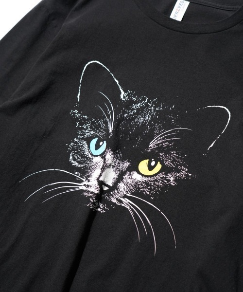 JERZEES（ジャージーズ）の「JERZEES / ジャージーズ "ODD-EYED CAT" LS TEE オッドアイ キャット ロングスリーブTシャツ（Tシャツ/カットソー・メンズ・ブラック系その他/ブラック・X-LARGE/LARGE/MEDIUM）」の11枚目の写真