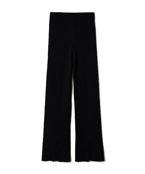 soduk(スドーク)の「slit knit trousers(その他パンツ・レディース・ブラック/ピンク・MEDIUM)」の2枚目の写真