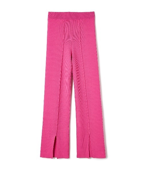soduk(スドーク)の「slit knit trousers(その他パンツ・レディース・ブラック/ピンク・MEDIUM)」の3枚目の写真
