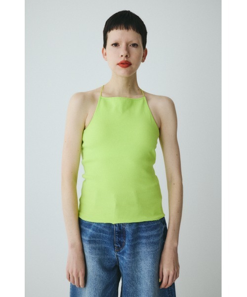 HeRIN.CYE(ヘリンドットサイ)の「Bi color cord camisole バイカラーコードキャミソール(キャミソール・レディース・オフホワイト/ベージュ/ブラック/ライム・FREE)」の14枚目の写真