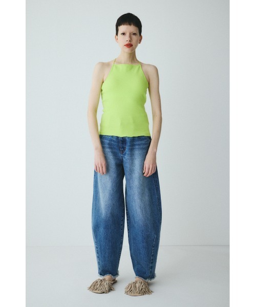 HeRIN.CYE(ヘリンドットサイ)の「Bi color cord camisole バイカラーコードキャミソール(キャミソール・レディース・オフホワイト/ベージュ/ブラック/ライム・FREE)」の15枚目の写真