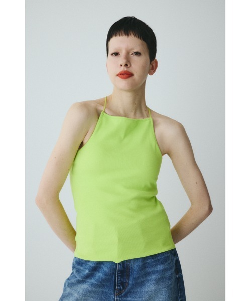HeRIN.CYE(ヘリンドットサイ)の「Bi color cord camisole バイカラーコードキャミソール(キャミソール・レディース・オフホワイト/ベージュ/ブラック/ライム・FREE)」の18枚目の写真