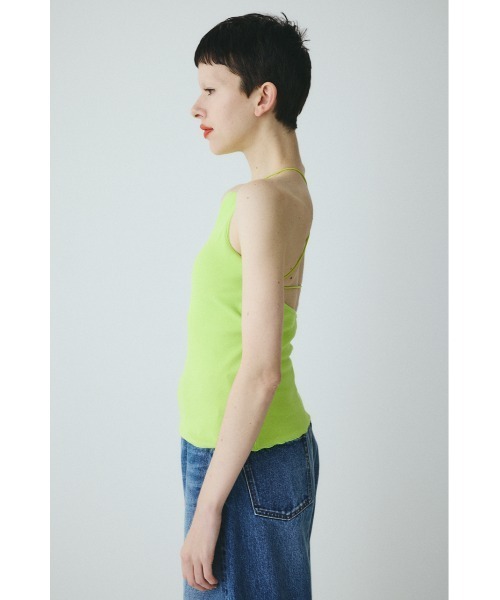 HeRIN.CYE(ヘリンドットサイ)の「Bi color cord camisole バイカラーコードキャミソール(キャミソール・レディース・オフホワイト/ベージュ/ブラック/ライム・FREE)」の19枚目の写真