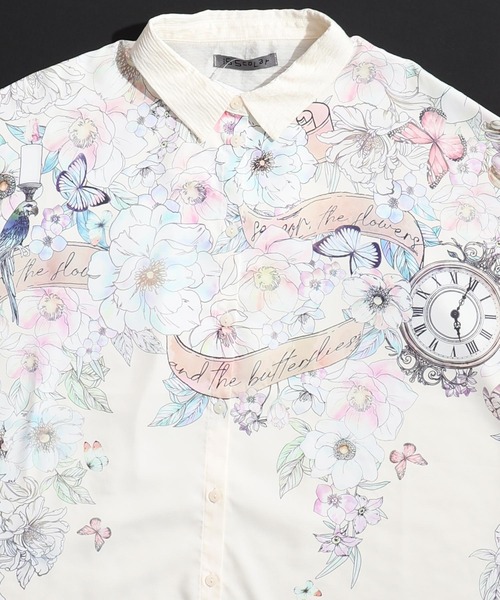 iS ScoLar（イズスカラー）の「561218：花柄布帛シャツ（シャツ/ブラウス・レディース・ピンク/アイボリー/ブラック・M）」の12枚目の写真