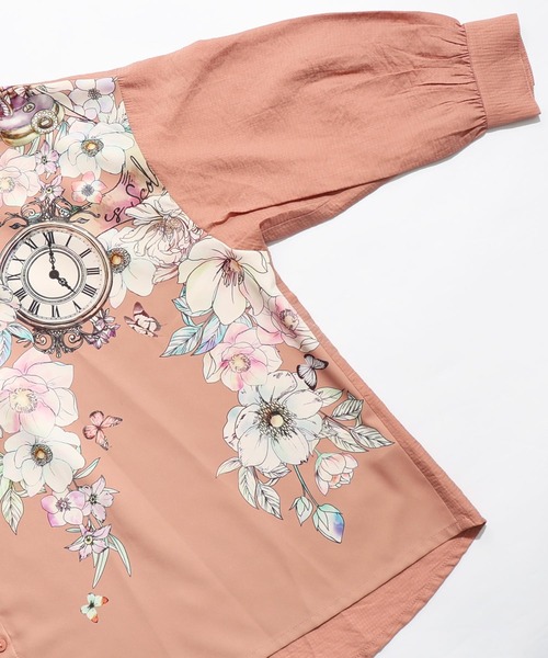 iS ScoLar（イズスカラー）の「561218：花柄布帛シャツ（シャツ/ブラウス・レディース・ピンク/アイボリー/ブラック・M）」の18枚目の写真