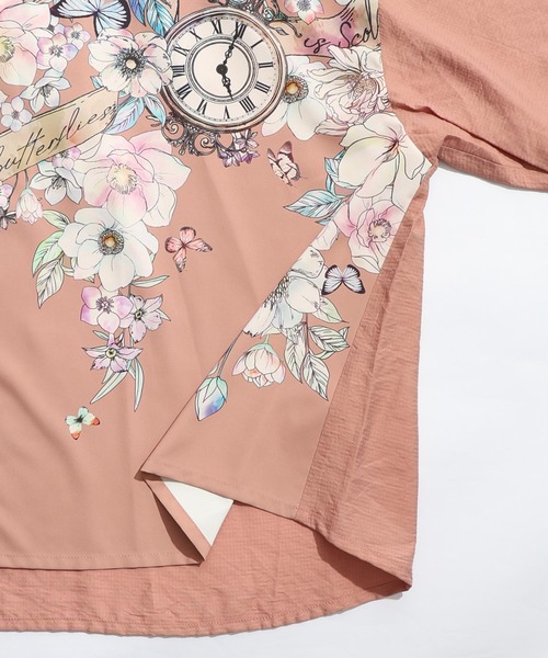 iS ScoLar（イズスカラー）の「561218：花柄布帛シャツ（シャツ/ブラウス・レディース・ピンク/アイボリー/ブラック・M）」の19枚目の写真