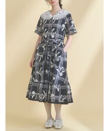 merry jenny | ribbonレースカラーシャツワンピース(ワンピース)