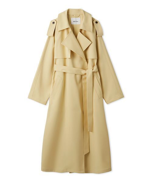 Mila Owen（ミラオーウェン）の「共ベルト付憲章デザイントレンチコート（トレンチコート・レディース・アイボリー/ベージュ/イエロー・0/1）」の3枚目の写真