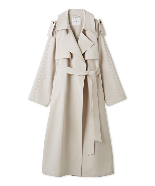 Mila Owen（ミラオーウェン）の「共ベルト付憲章デザイントレンチコート（トレンチコート・レディース・アイボリー/ベージュ/イエロー・0/1）」の4枚目の写真