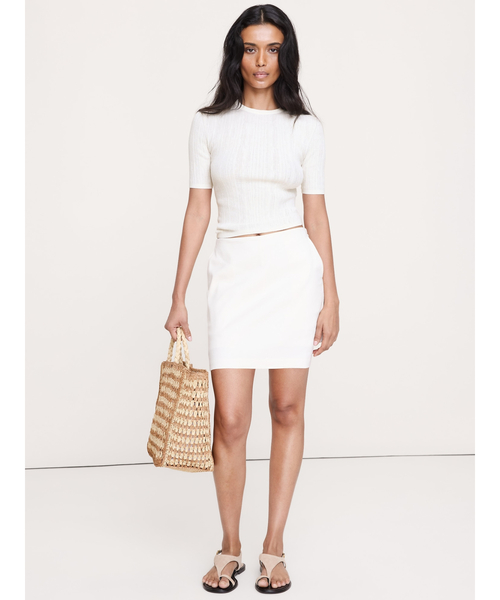 Banana Republic(バナナリパブリック)の「クリンクル ニット トップス(ニット/セーター・レディース・ネイビー/アイボリー・XS/S/M/L)」の3枚目の写真
