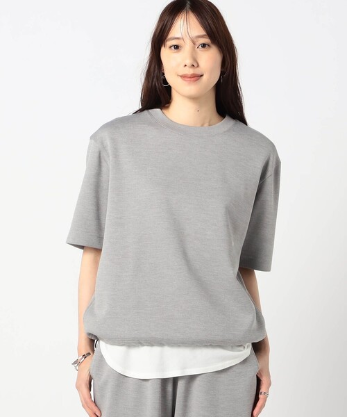 Grand PARK(グランドパーク)の「テック素材 半袖カットソー(Tシャツ/カットソー・レディース・ブラック/ネイビー/グレー・FREE)」の2枚目の写真