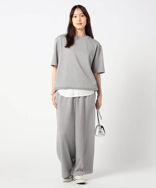Grand PARK(グランドパーク)の「テック素材 半袖カットソー(Tシャツ/カットソー・レディース・ブラック/ネイビー/グレー・FREE)」の4枚目の写真