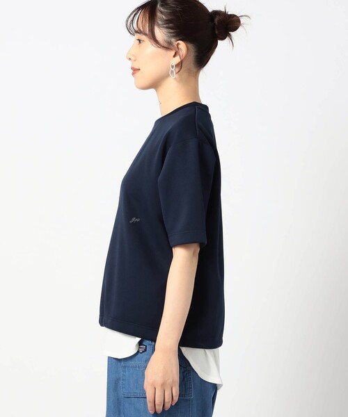 Grand PARK(グランドパーク)の「テック素材 半袖カットソー(Tシャツ/カットソー・レディース・ブラック/ネイビー/グレー・FREE)」の8枚目の写真