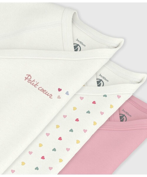 PETIT BATEAU（プチバトー）の「プリント半袖あわせボディ３枚組（肌着・キッズ・その他1・NewBorn）」の3枚目の写真