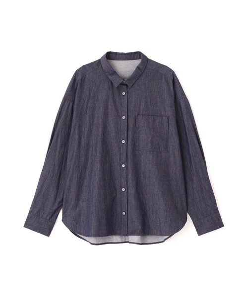 human woman（ヒューマンウーマン）の「◆ライトオンデニムシャツ（シャツ/ブラウス・レディース・ネイビー・MEDIUM）」の8枚目の写真