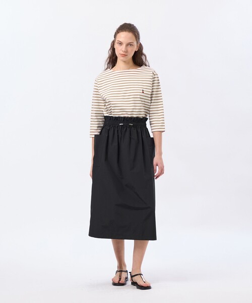 MACKINTOSH PHILOSOPHY（ﾏｯｷﾝﾄｯｼｭ ﾌｨﾛｿﾌｨｰ）の「【LEE4月号/蛯原友里さん着用】ウエストギャザースカート（スカート・レディース・カーキ/ブラック/オフホワイト・38/36）」の5枚目の写真