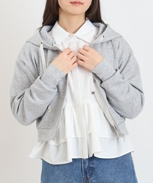 ASTORIA ODIER（アストリアオディール）の「スフレポケットリボンパーカー(ショート丈)（パーカー）」