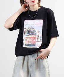 FUNALIVE（ファンアライブ）の「アニマルプリント綿100半袖Tシャツ（Tシャツ/カットソー）」