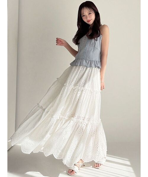 RESEXXY（リゼクシー）の「ラインビジューストラップサンダル（サンダル・レディース・ホワイト/ブラック・LARGE/MEDIUM/SMALL）」の8枚目の写真