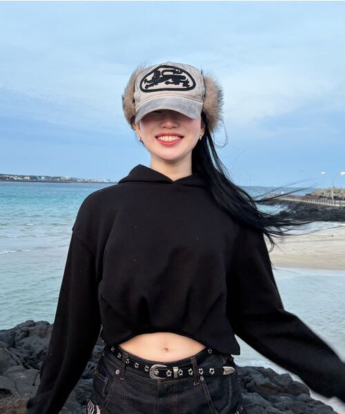 PORTERNA(ポルテナ)の「TUCK BALLOON SWEAT HOODIE-BLACK(パーカー・レディース・その他・SMALL)」の17枚目の写真