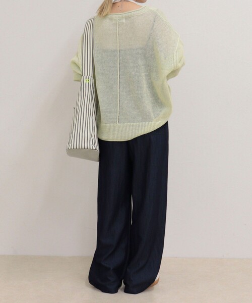 fredy emue（フレディエミュ）の「【低身長サイズ34有り】ライトシャンブレーデニムイージーパンツ（その他パンツ・レディース・ネイビー/チャコールグレー・34/38/36）」の14枚目の写真