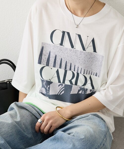 RIVE DROITE（リヴドロワ）の「予約【A・MONN(アモン)】spice Tee（Tシャツ/カットソー・レディース・イエロー/オフホワイト・FREE）」の2枚目の写真