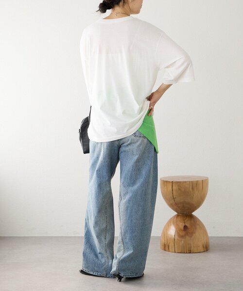 RIVE DROITE（リヴドロワ）の「予約【A・MONN(アモン)】spice Tee（Tシャツ/カットソー・レディース・イエロー/オフホワイト・FREE）」の6枚目の写真